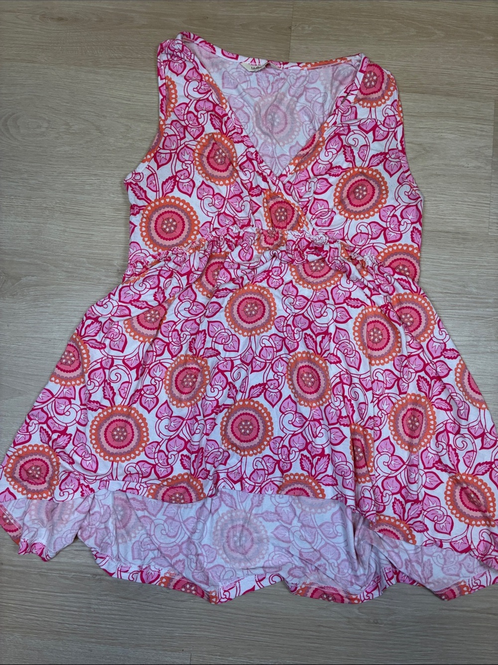Matilda Jane Pink & Orange Floral Sleeveless top